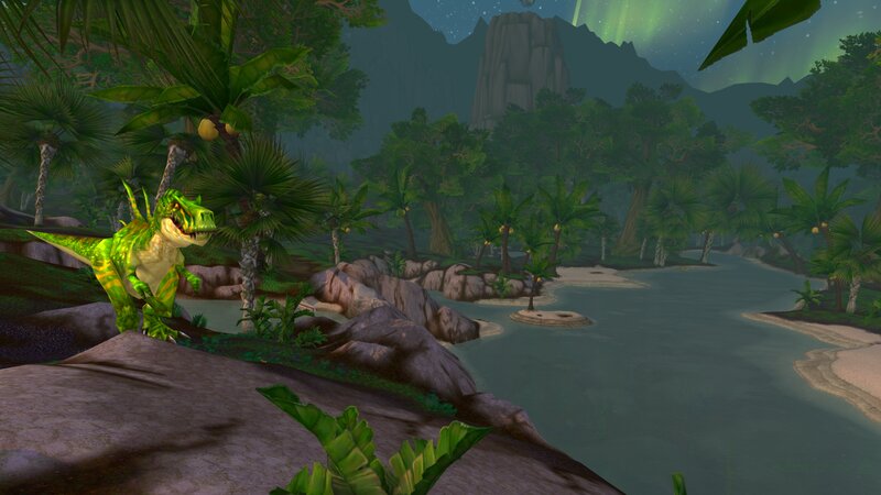 Green Dinosaur in Jungle