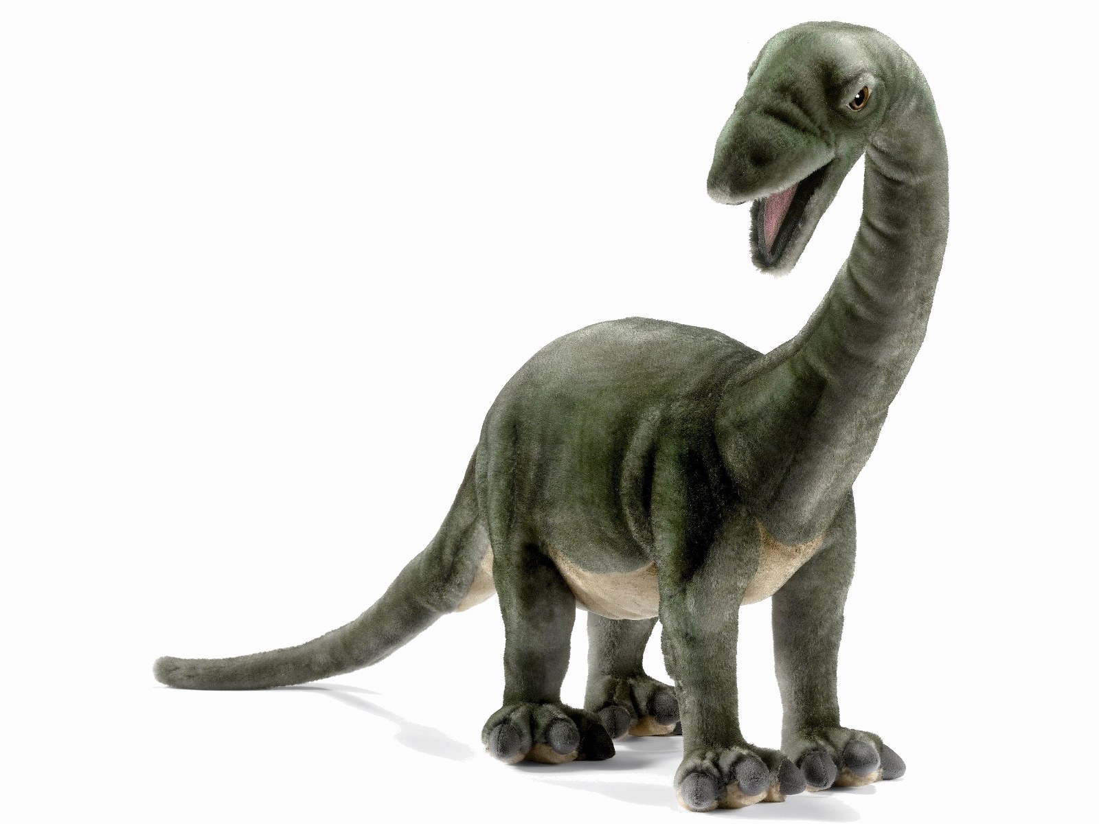 green dinosaur plush toy