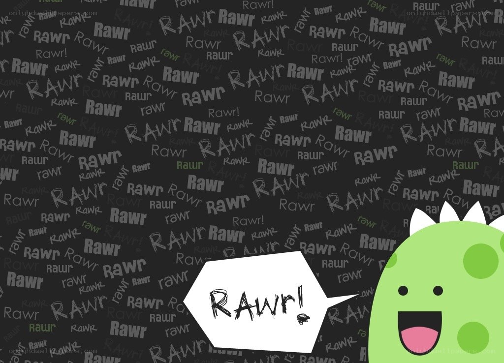 green dinosaur saying rawr