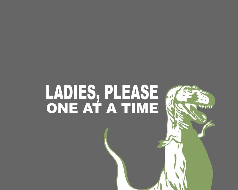 Green Dinosaur Silhouette — Gray, Humorous, Vector Art