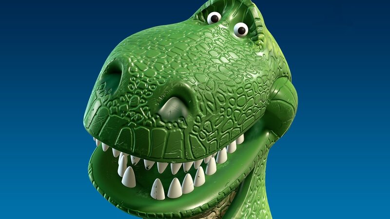Green Dinosaur Toy — Playful, 3d Render, Teeth