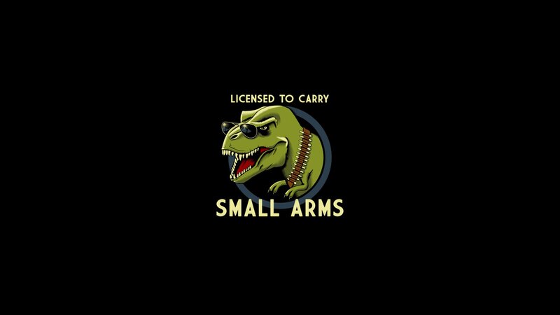 Green Dinosaur Wearing Sunglasses — Black