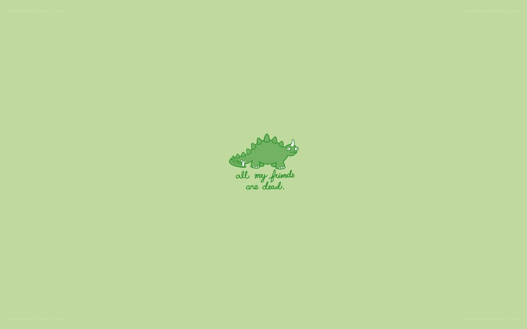 green dinosaur with text