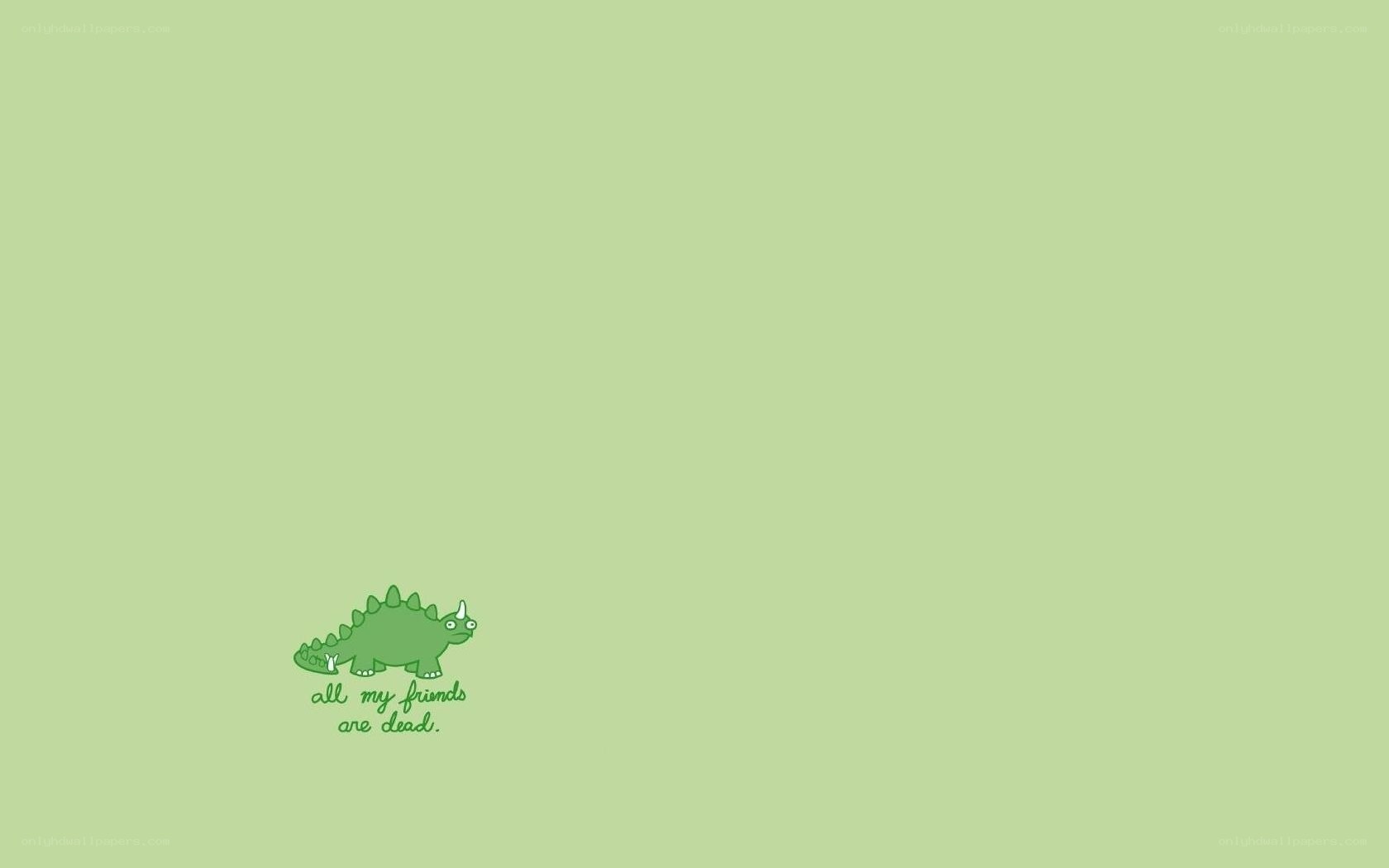 green dinosaur with text