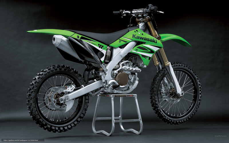 Green Dirt Bike — Dramatic, Photograph