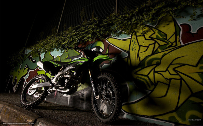 Green Dirt Bike — Dramatic