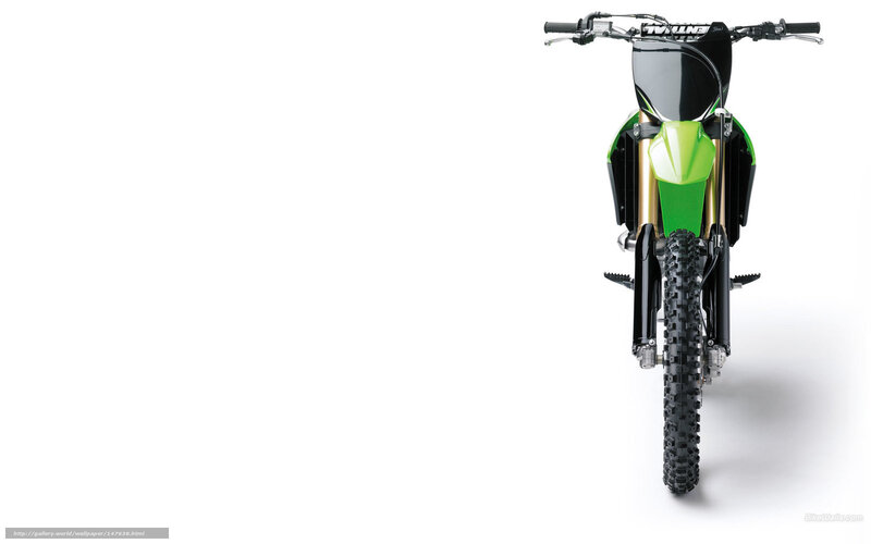 Green Dirt Bike — Neutral, Photograph, Handlebars, Front Wheel