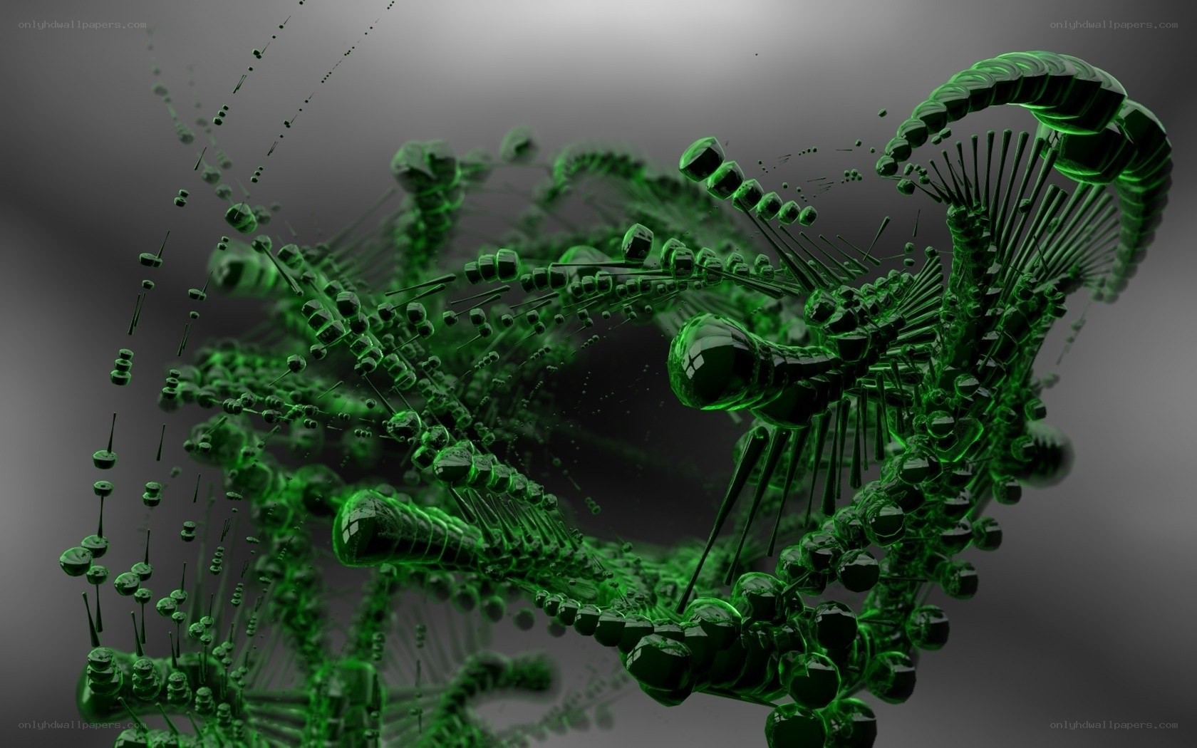 Green DNA helix structure