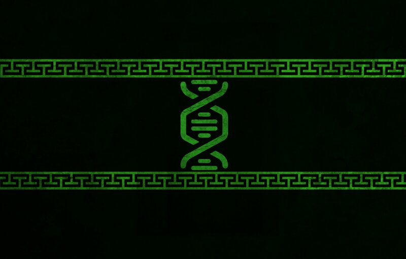 Green DNA Helix