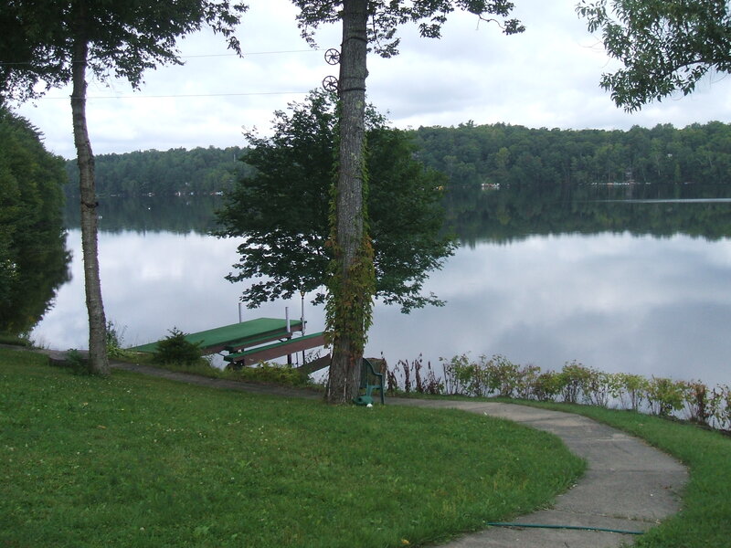 Green Dock on Lake