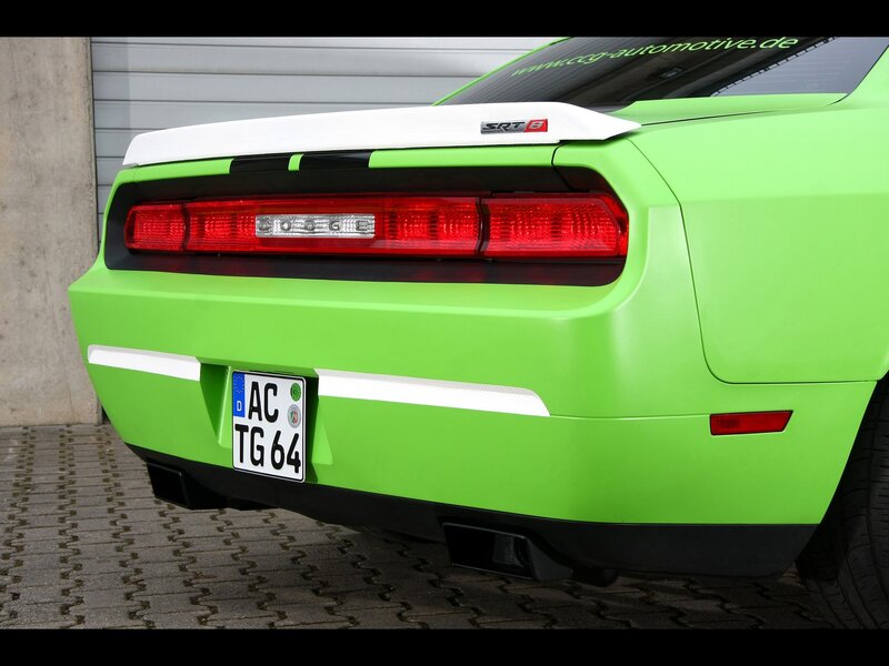 Green Dodge Challenger — Lime Green, Neutral