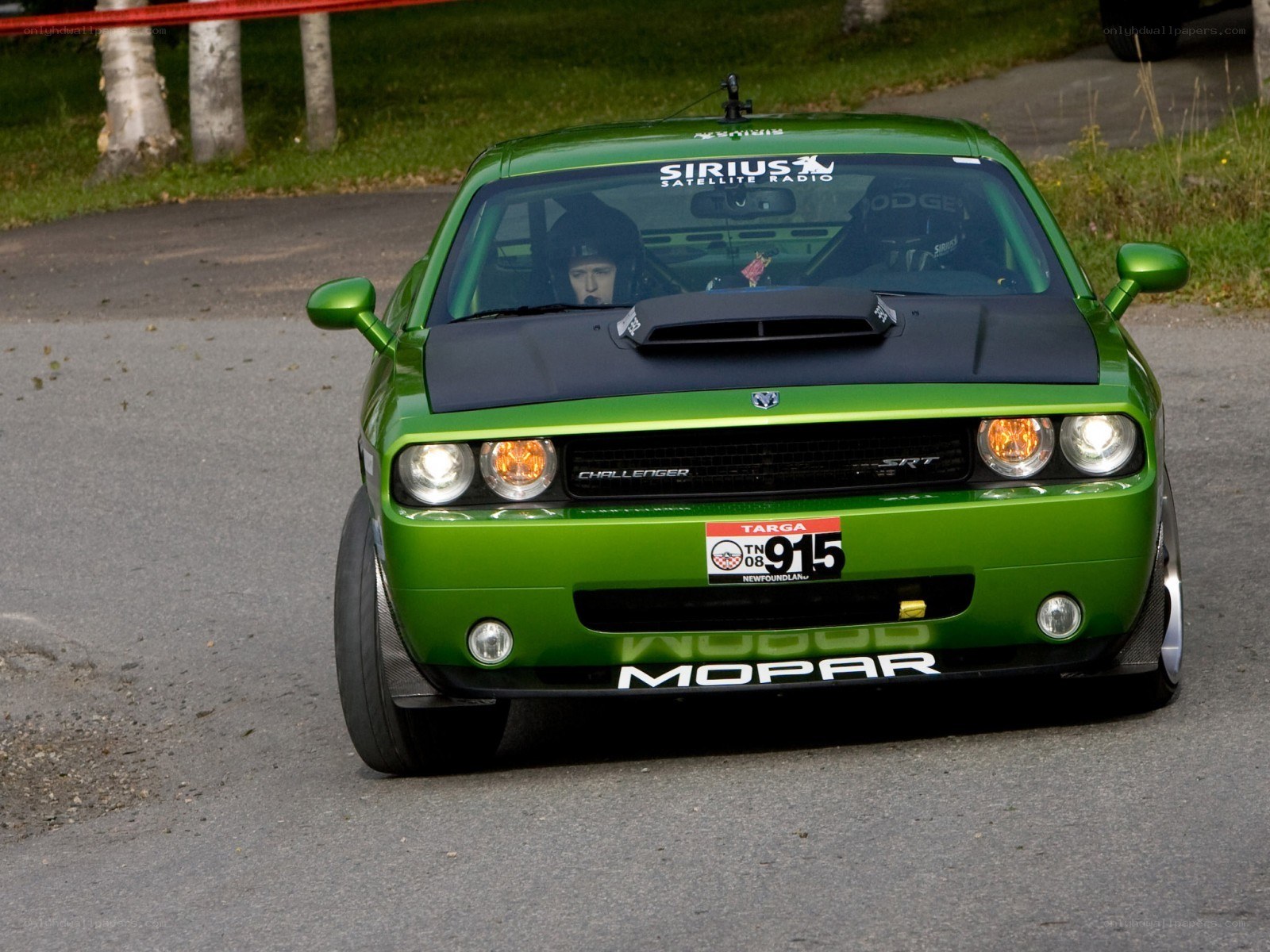 Green Dodge Challenger SRT