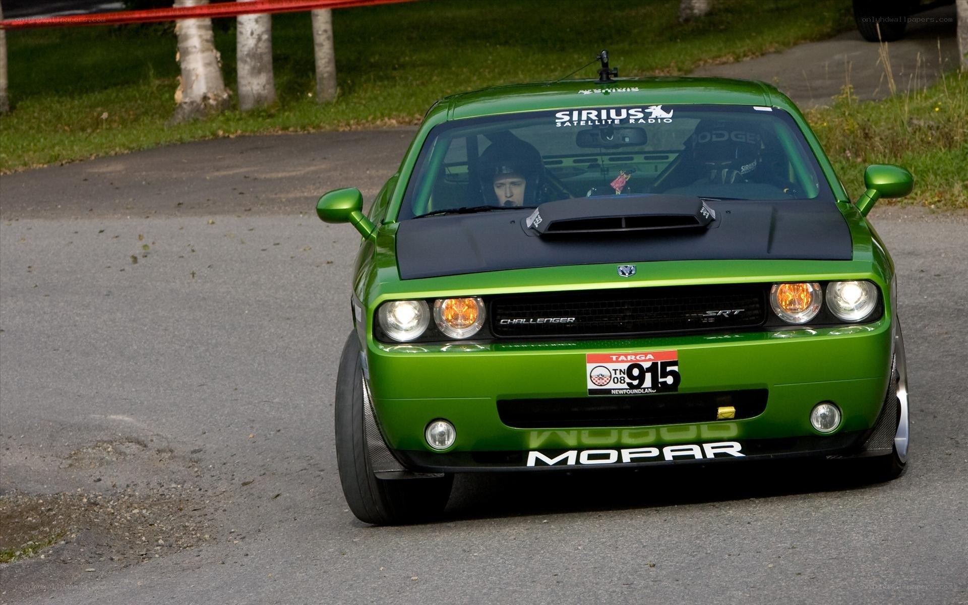 Green Dodge Challenger SRT