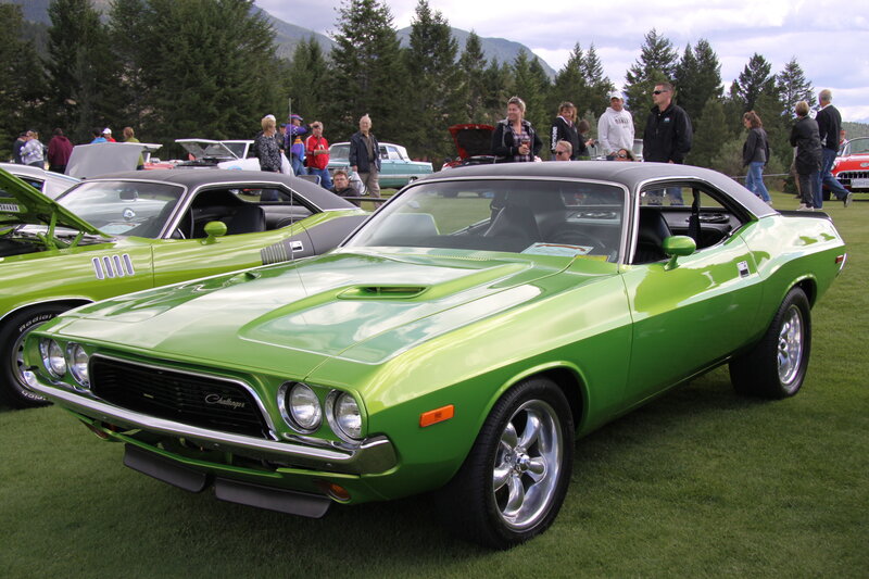 Green Dodge Challenger