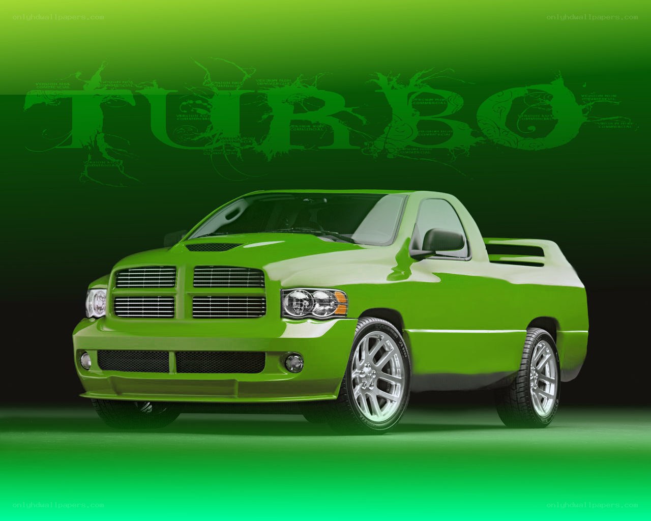 Green Dodge Ram Pickup