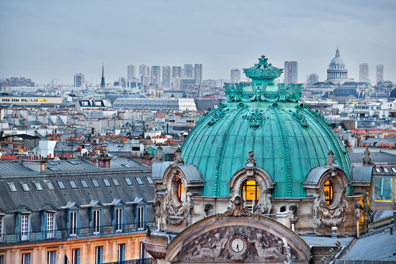 Green Dome of a Building