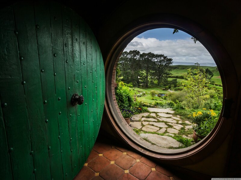 Green Door and Garden View — Serene