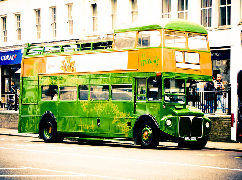 Green Double-decker Bus
