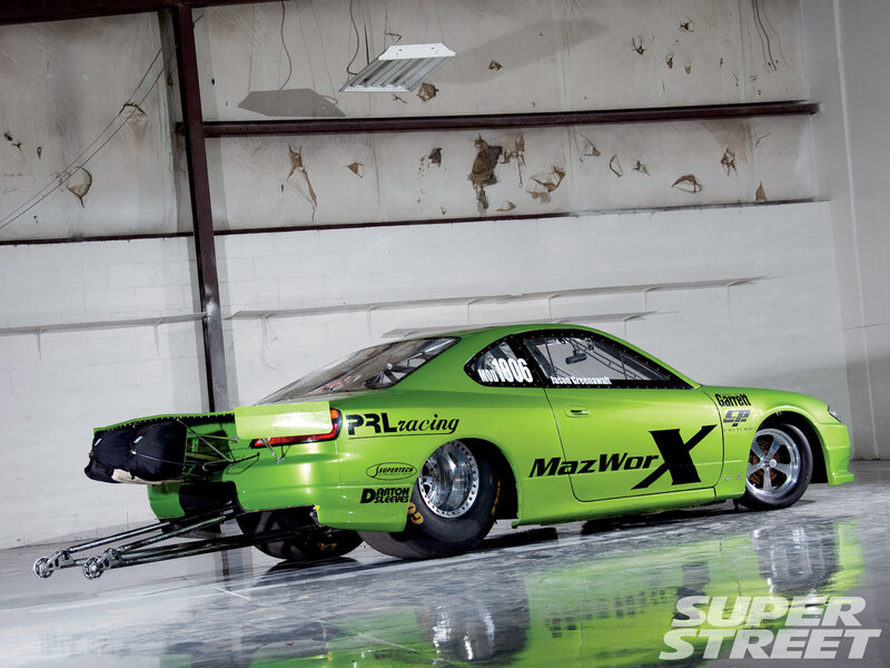 Green Drag Racing Car — Lime Green