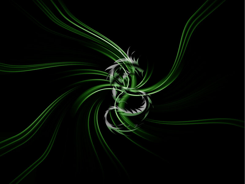 green dragon abstract art
