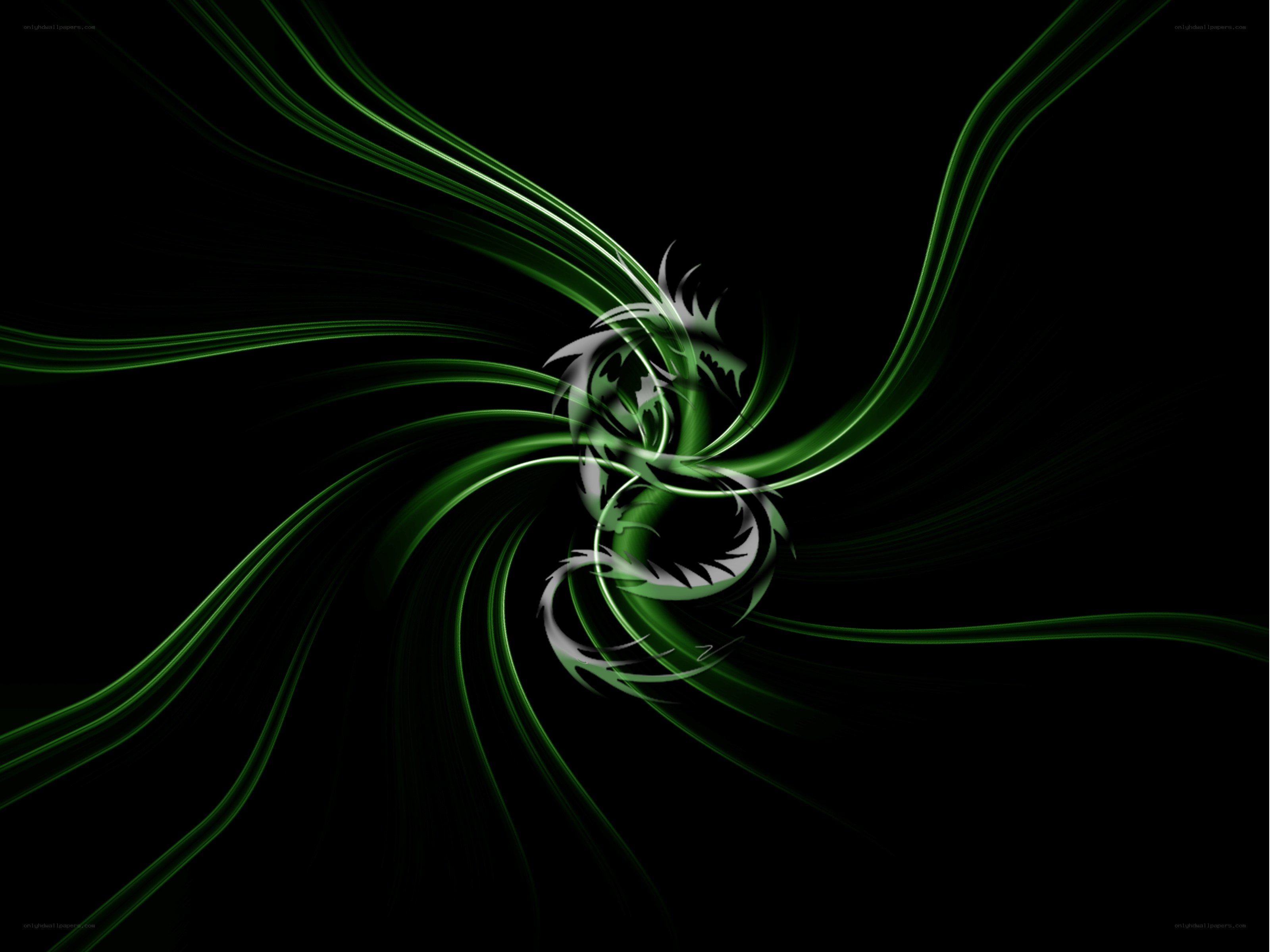 green dragon abstract art