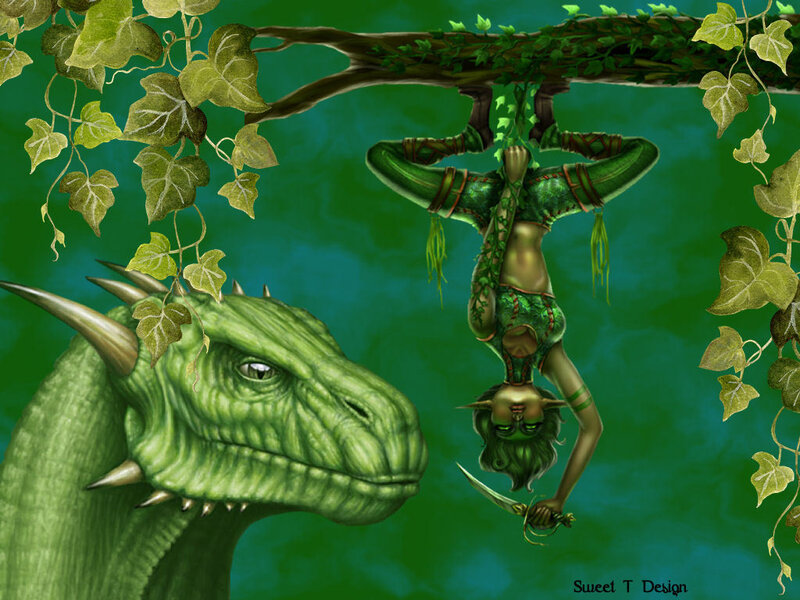 Green Dragon and Elf