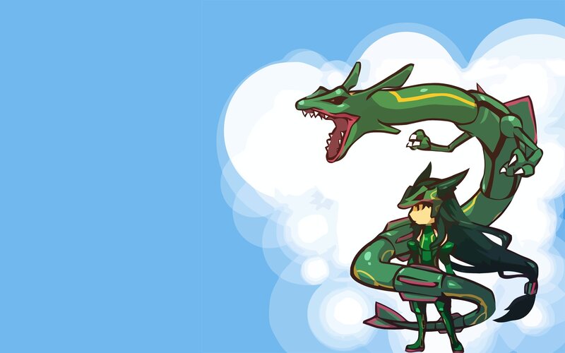 Green dragon and rider artwork