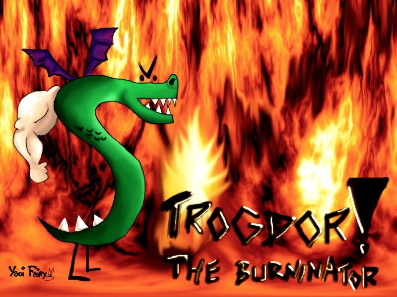 Green Dragon Character — Orange, Dramatic