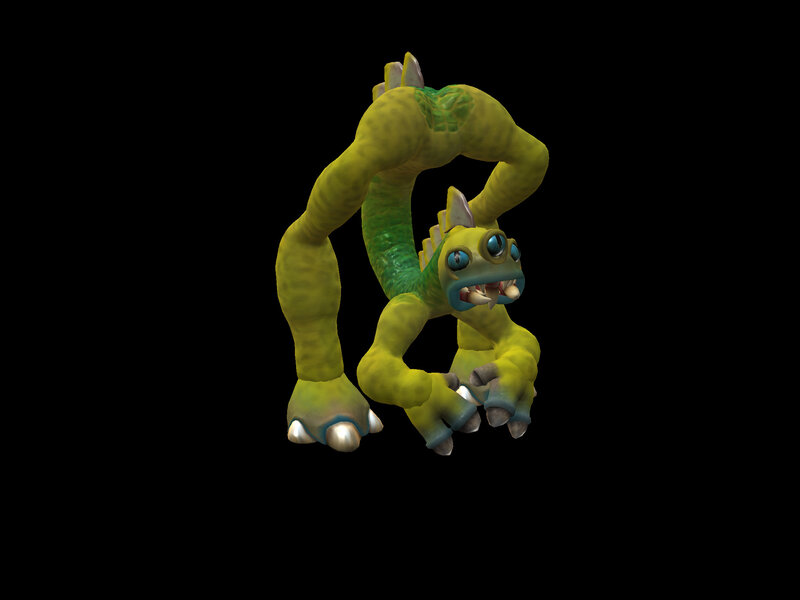 Green Dragon Creature — Aggressive, 3d Render
