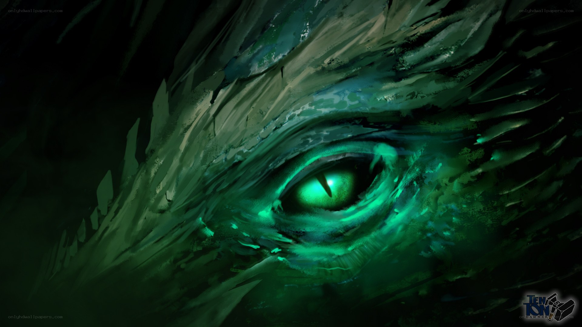 green dragon eye close-up