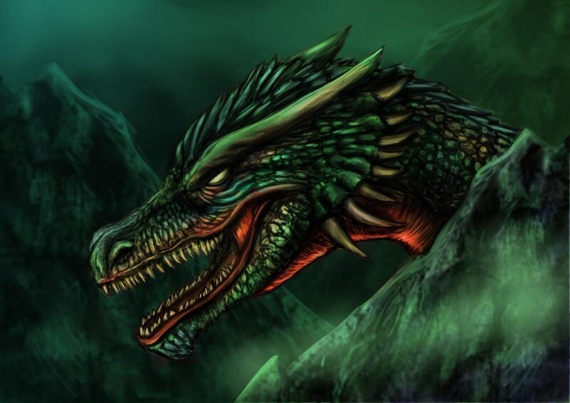 Green Dragon Head — Dramatic