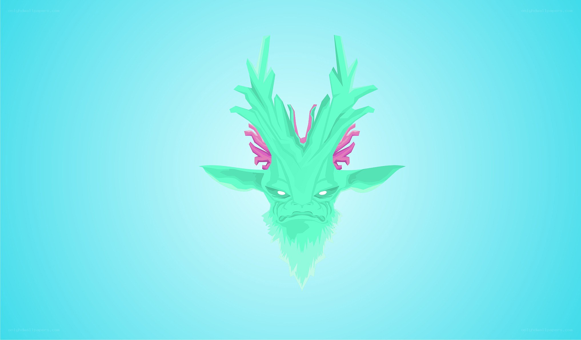 green dragon head illustration