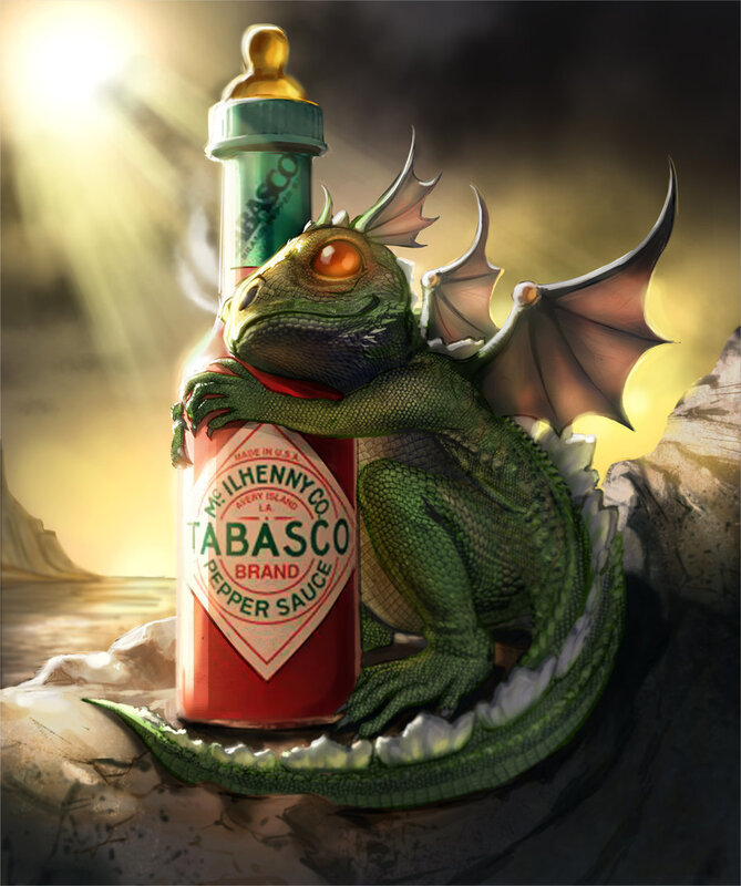 Green Dragon Hugging Bottle