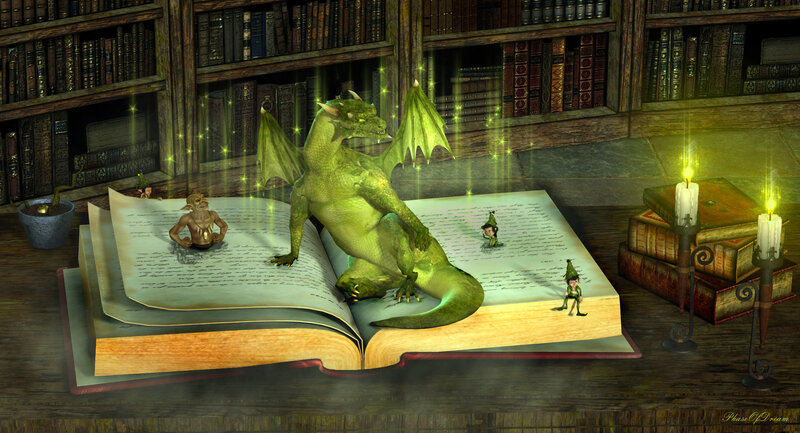 Green Dragon in Book