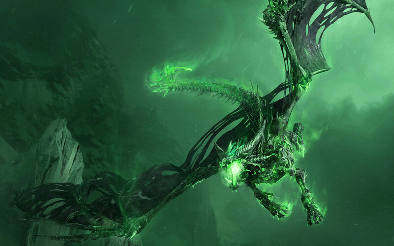 green dragon in cavern