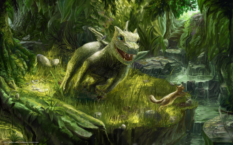 Green Dragon in Forest — Natural, Afternoon