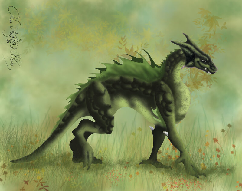 Green Dragon in Grass