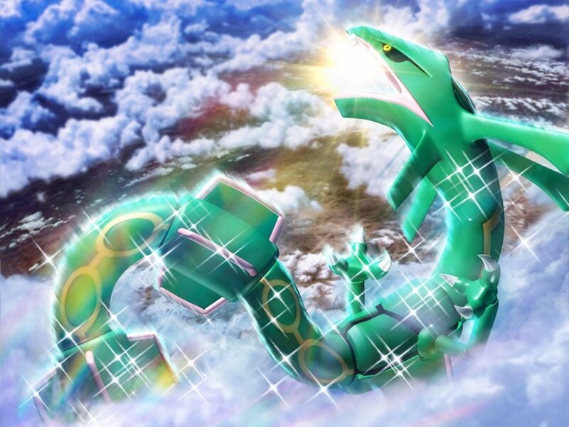 Green Dragon-like Creature — Dramatic, Digital Art, Clouds