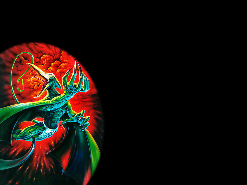 Green Dragon-like Creature — Dramatic, Intense