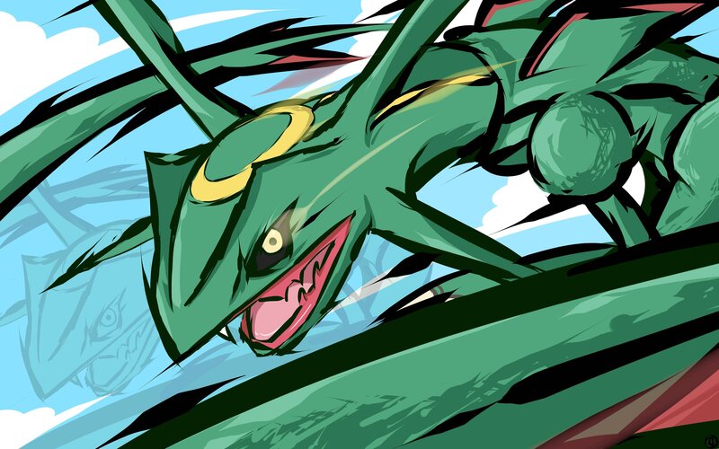 Green Dragon-like Creature — Dramatic, Manga