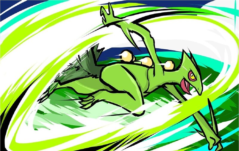 Green Dragon-like Creature — Dynamic, Manga