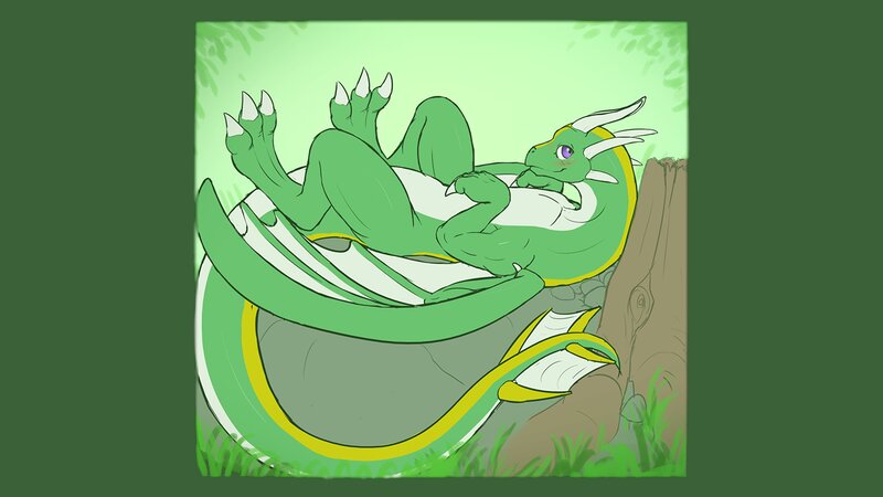 Green Dragon Lying Down