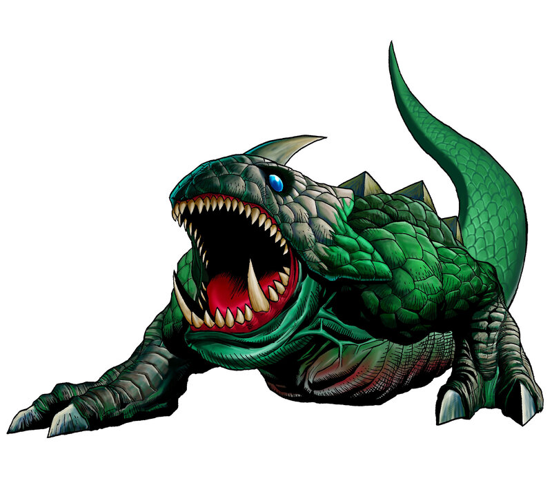 Green Dragon Monster — Aggressive