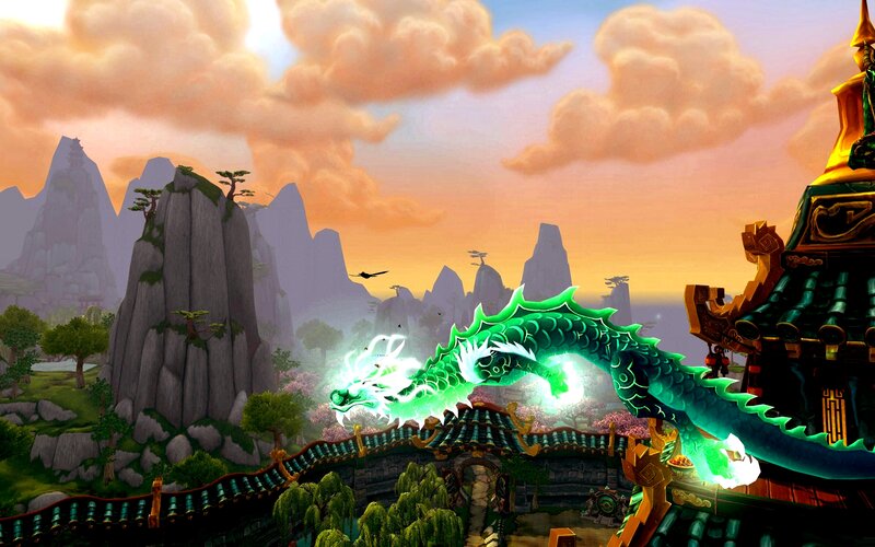 Green Dragon over Temple