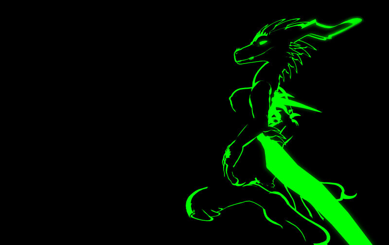 green dragon silhouette