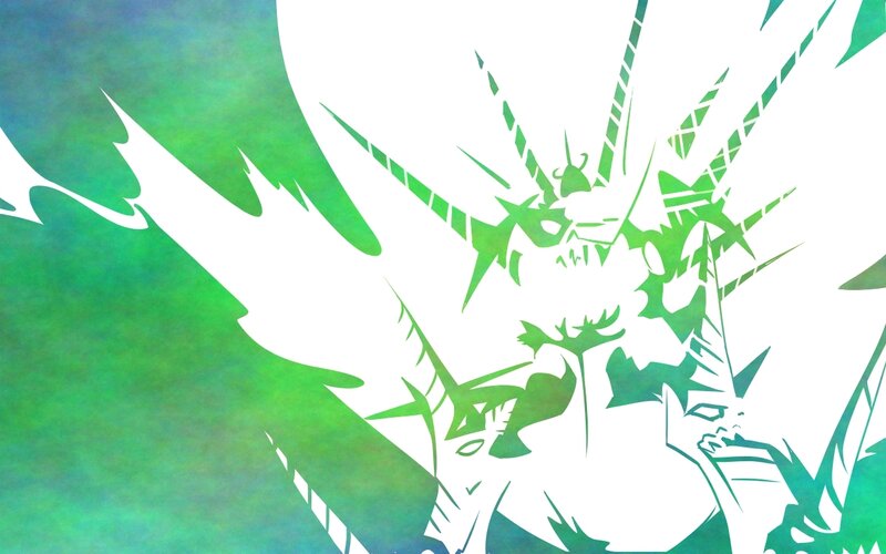 Green Dragon Silhouette — Dramatic