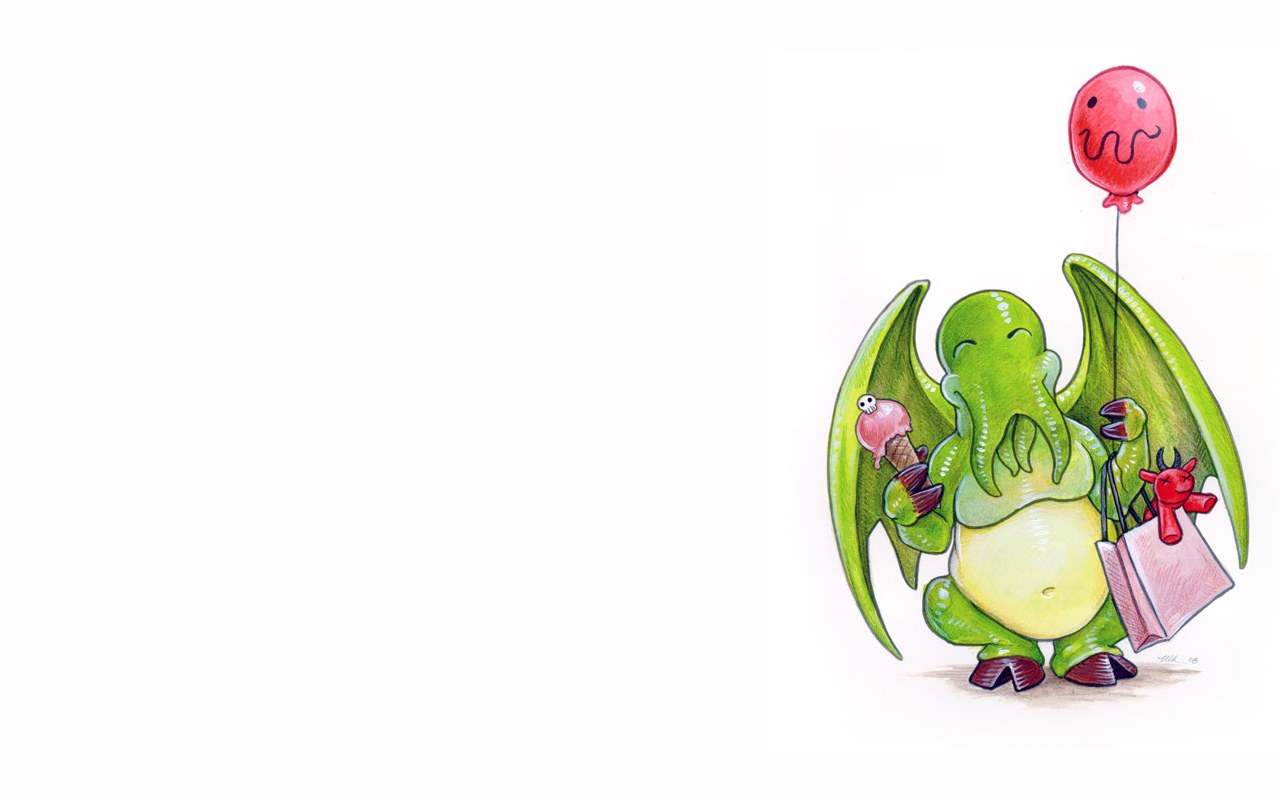 green dragon with balloon