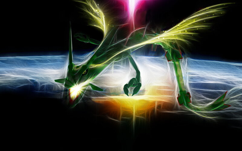 Green dragon with glowing energy