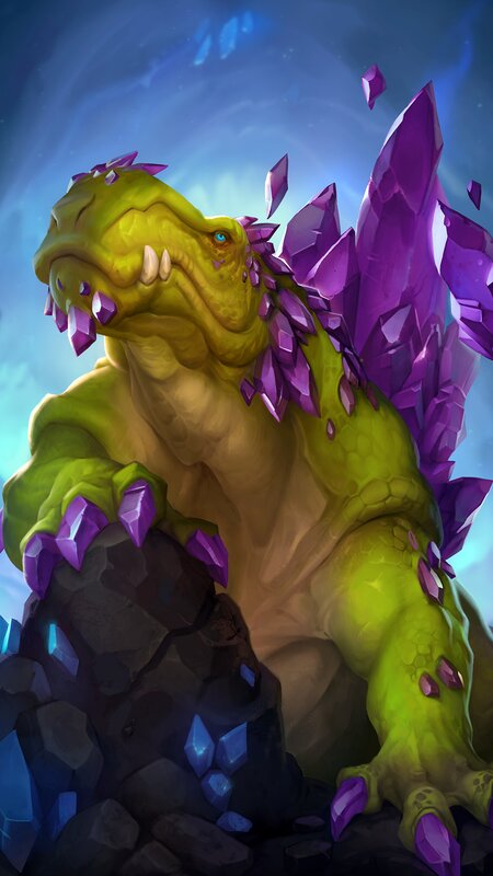 Green Dragon with Purple Crystals