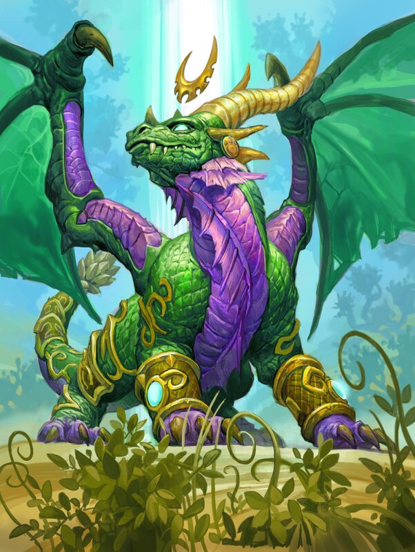 Green Dragon with Purple Wings